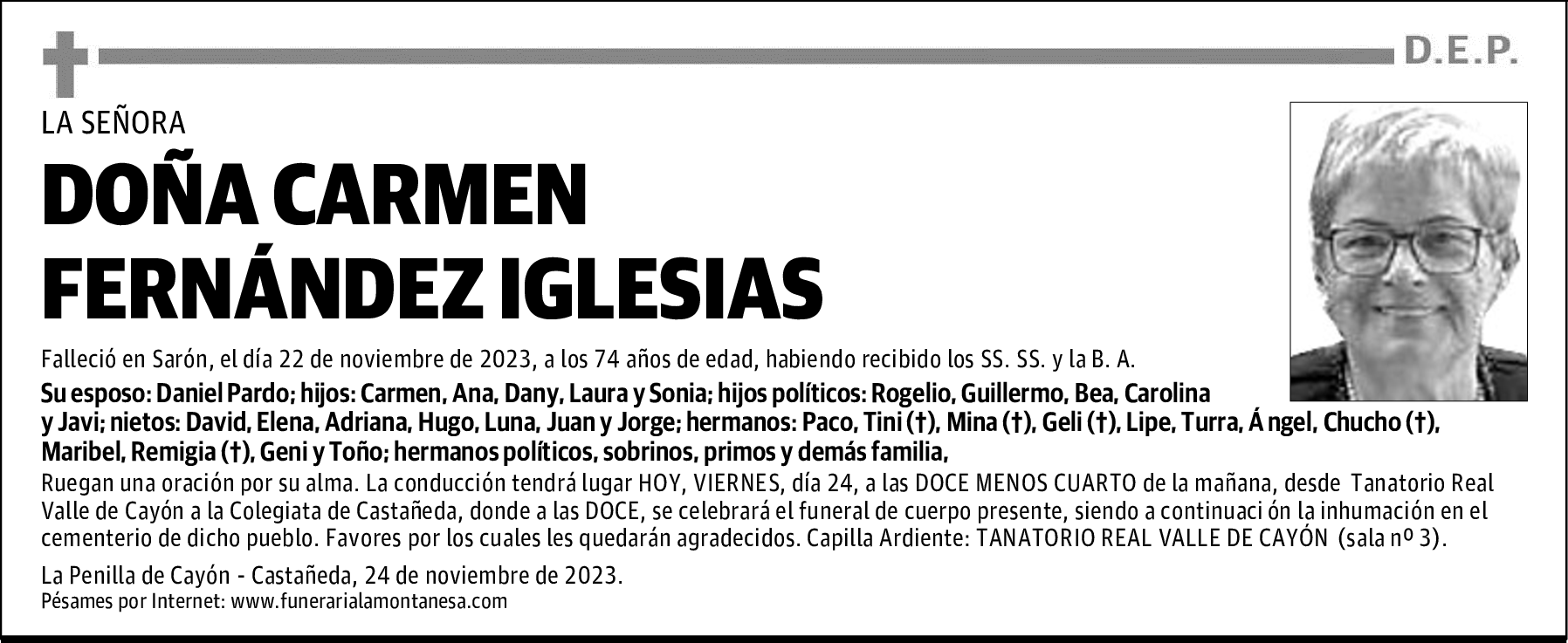 DOÑA CARMEN FERNÁNDEZ IGLESIAS