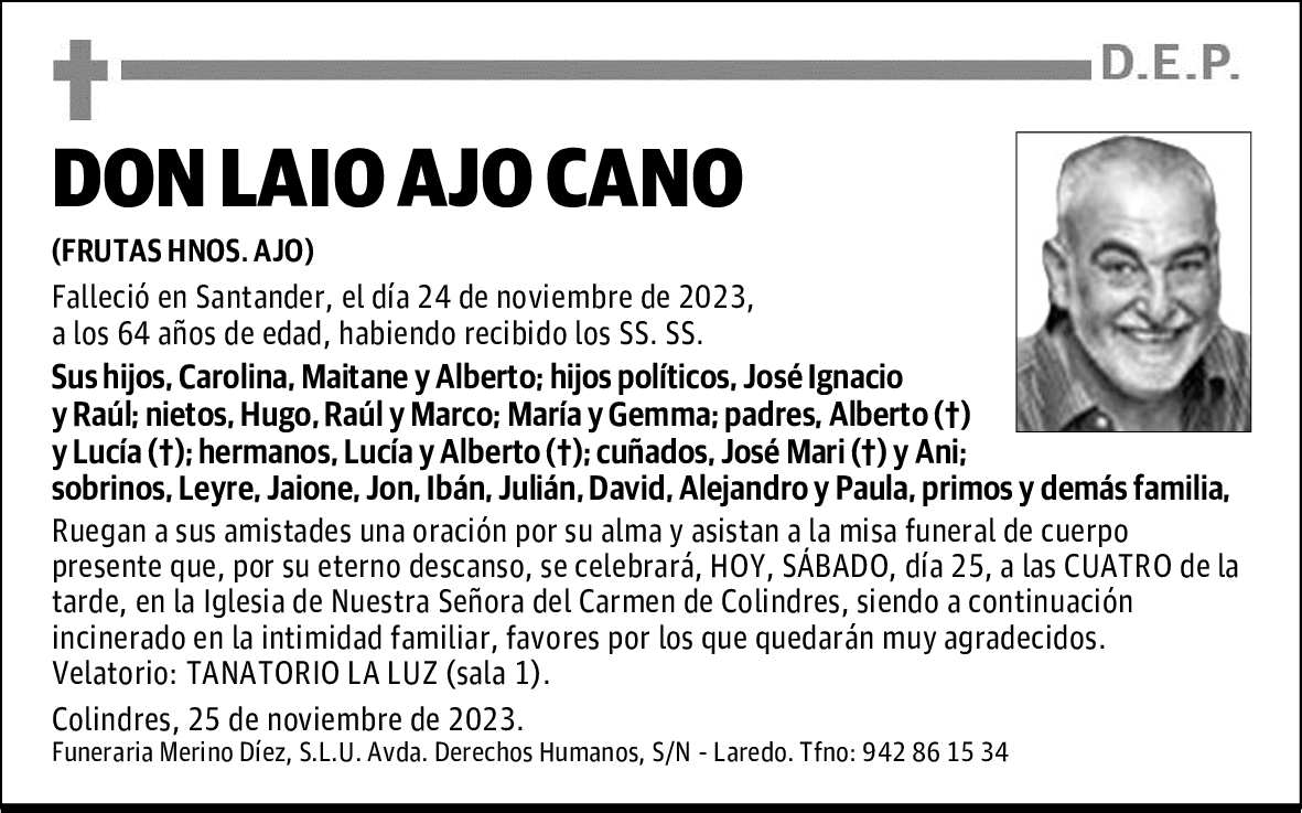 DON LAIO AJO CANO