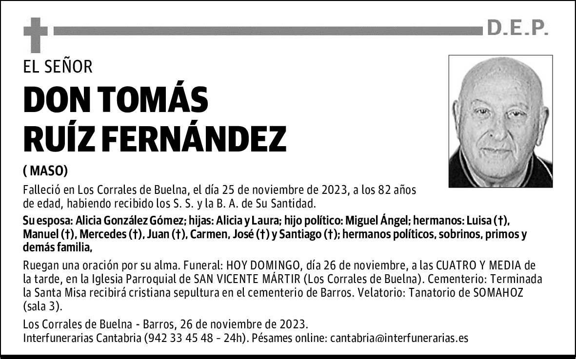 DON TOMÁS RUÍZ FERNÁNDEZ