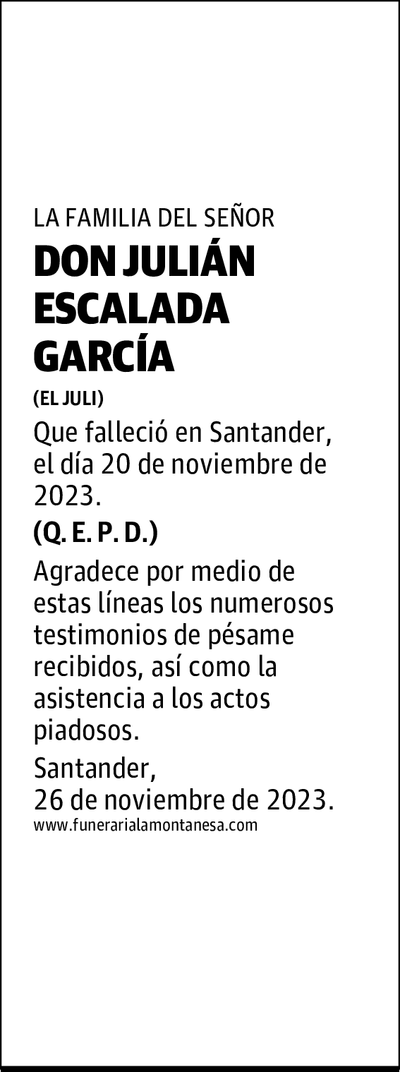 DON JULIÁN ESCALADA GARCÍA