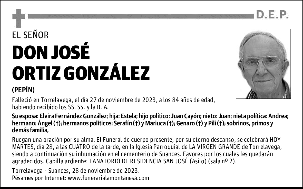 DON JOSÉ ORTIZ GONZÁLEZ