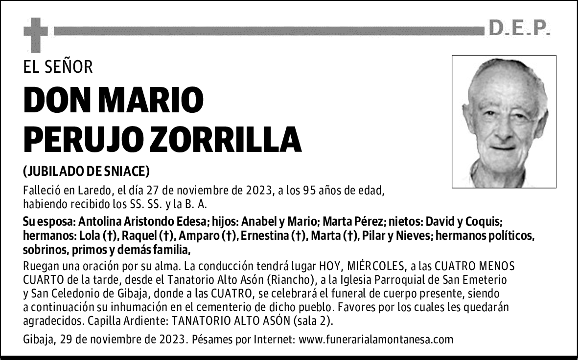 DON MARIO PERUJO ZORRILLA