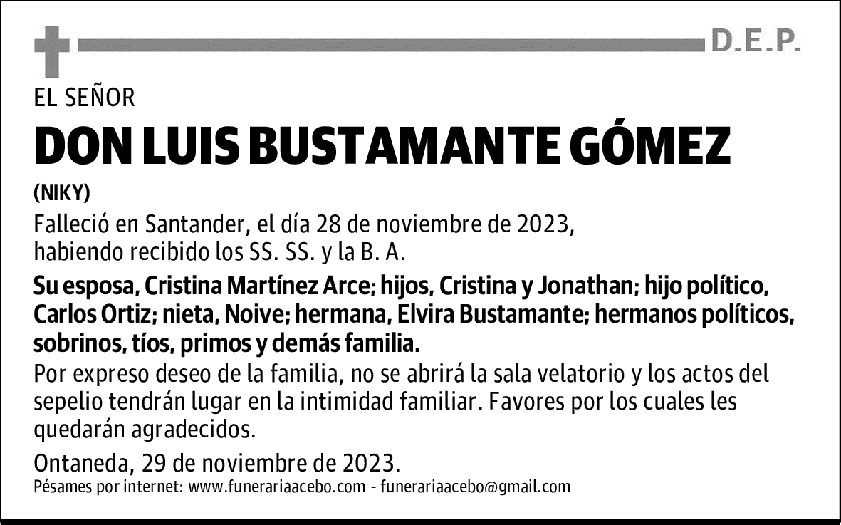 DON LUIS BUSTAMANTE GÓMEZ