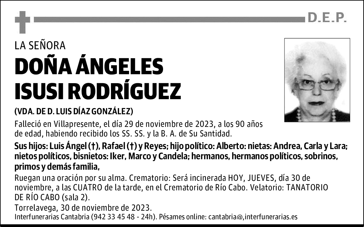 DOÑA ÁNGELES ISUSI RODRÍGUEZ