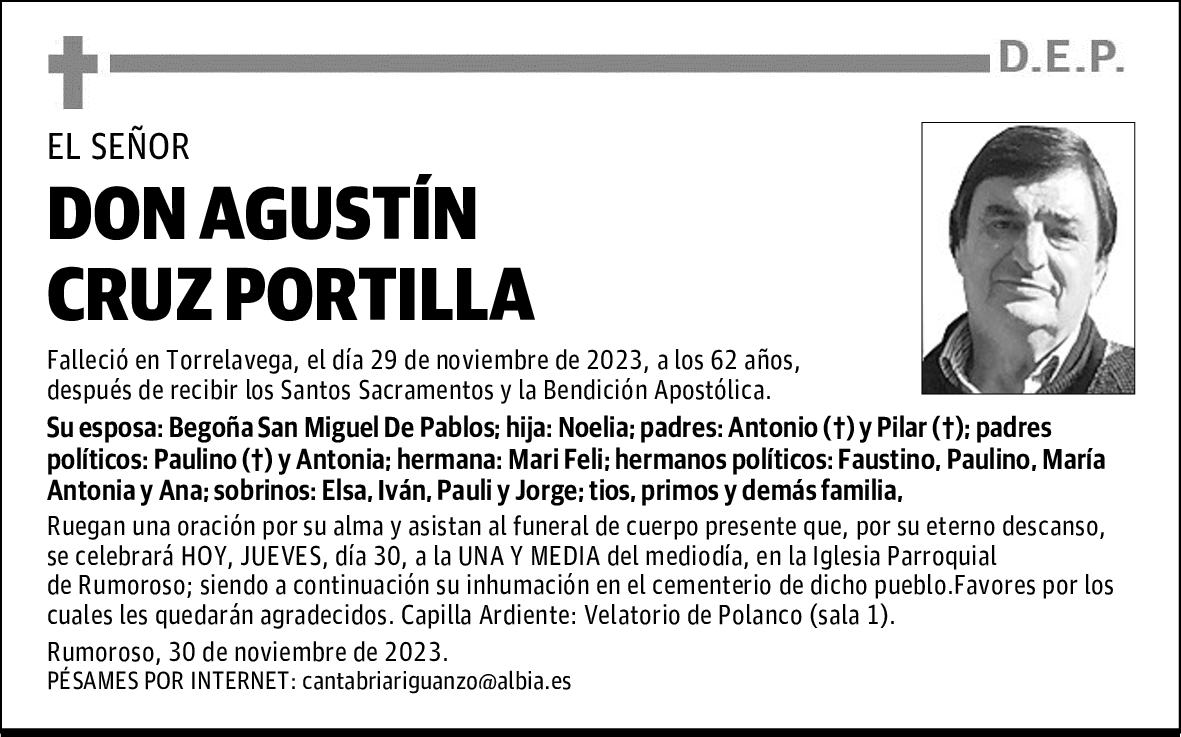 DON AGUSTÍN CRUZ PORTILLA