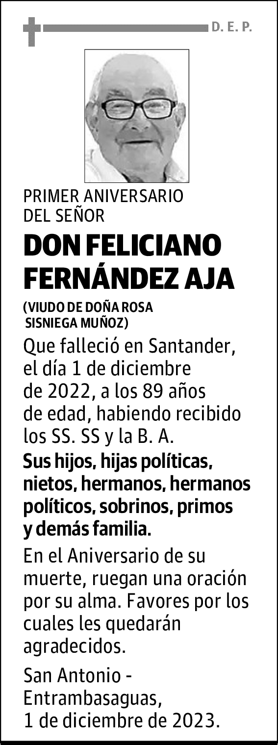 DON FELICIANO FERNÁNDEZ AJA