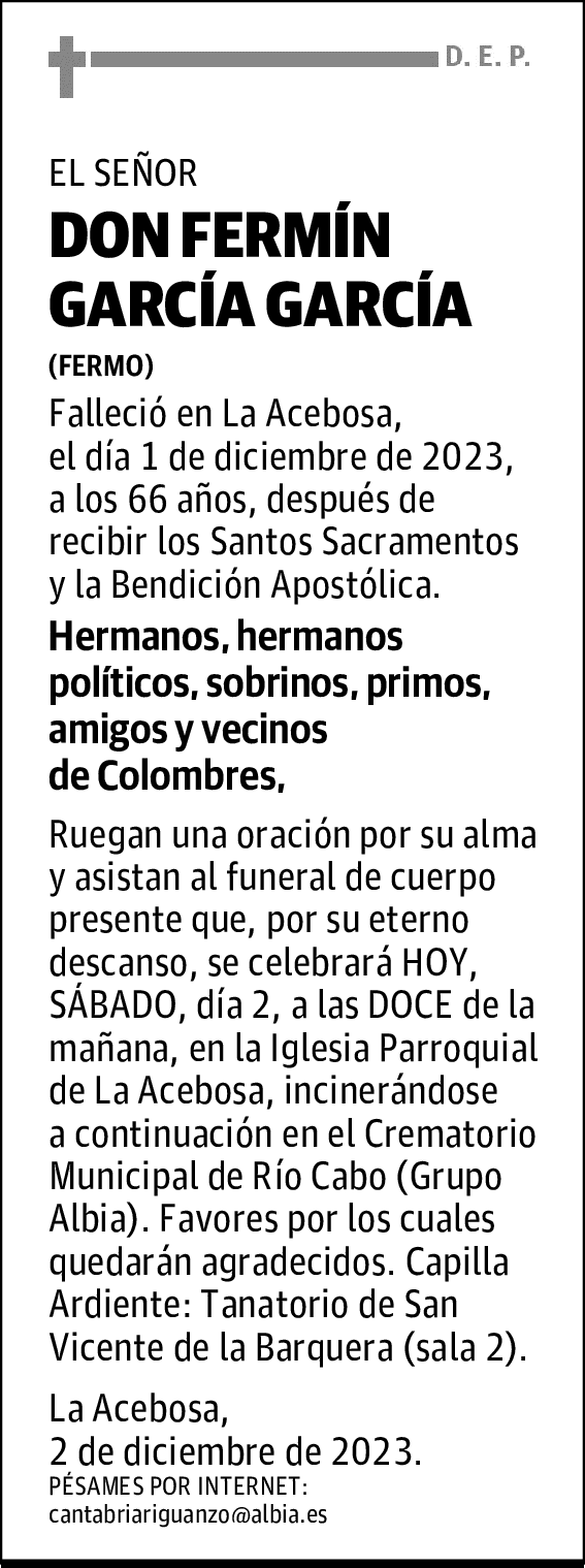 DON FERMÍN GARCÍA GARCÍA