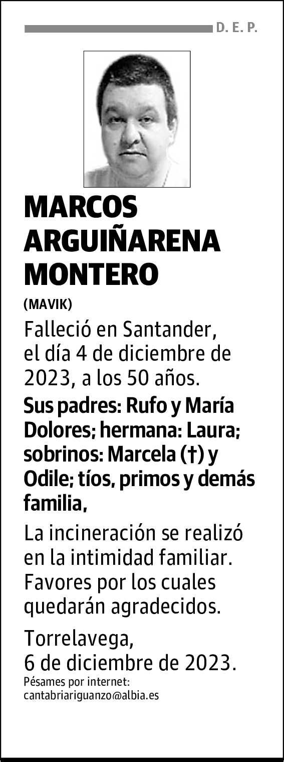 MARCOS ARGUIÑARENA MONTERO