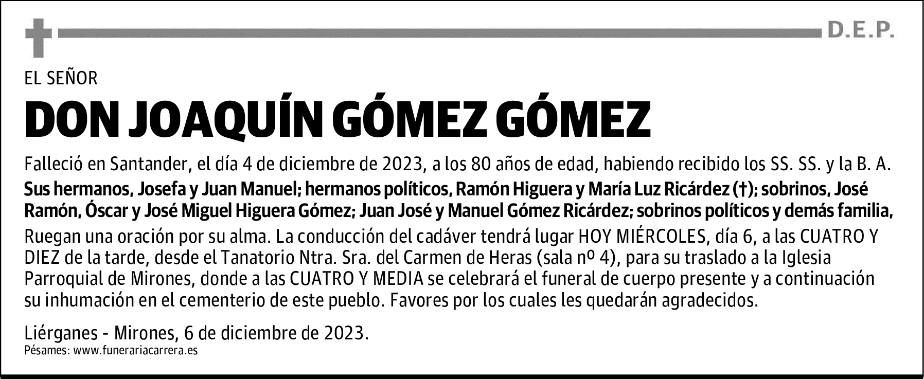 DON JOAQUÍN GÓMEZ GÓMEZ