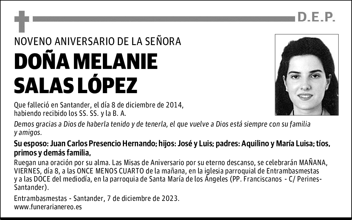 DOÑA MELANIE SALAS LOPEZ