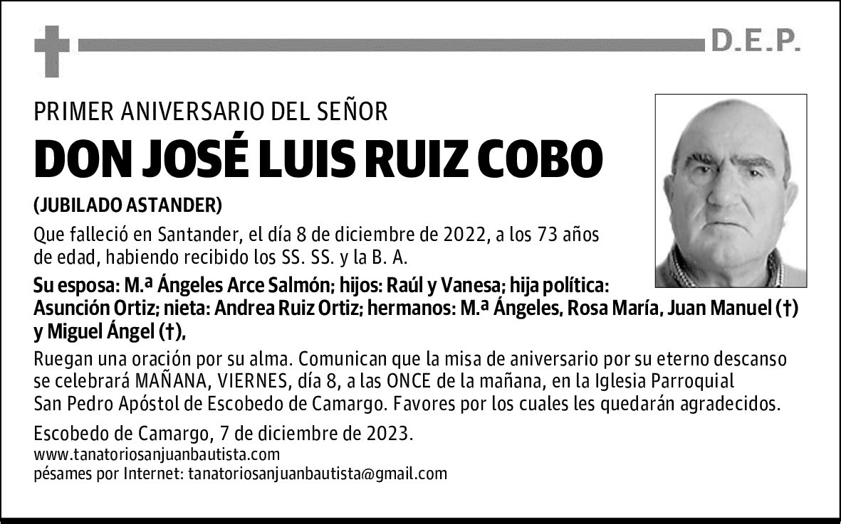 DON JOSÉ LUIS RUIZ COBO