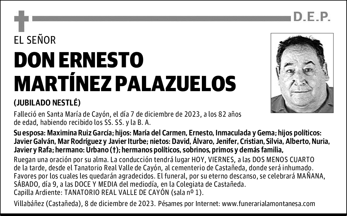 DON ERNESTO MARTÍNEZ PALAZUELOS