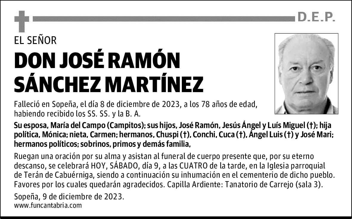 DON JOSÉ RAMÓN SÁNCHEZ MARTÍNEZ