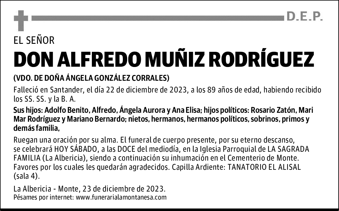 DON ALFREDO MUÑIZ RODRÍGUEZ