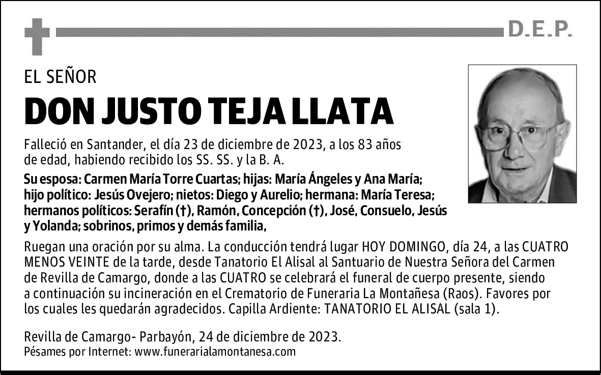 DON JUSTO TEJA LLATA