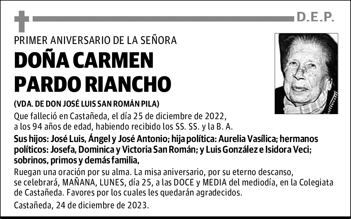 DOÑA CARMEN PARDO RIANCHO