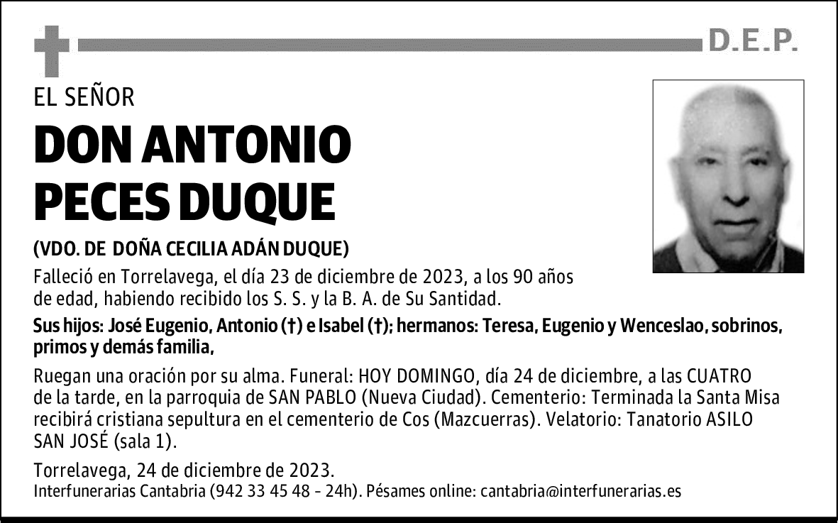 DON ANTONIO PECES DUQUE