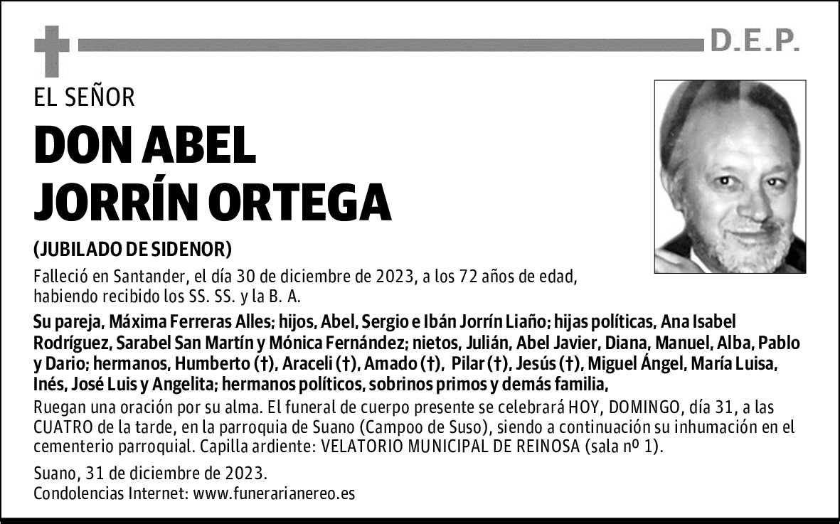 DON ABEL JORRÍN ORTEGA