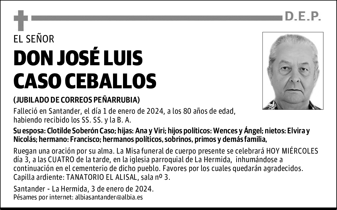 DON JOSÉ LUIS CASO CEBALLOS