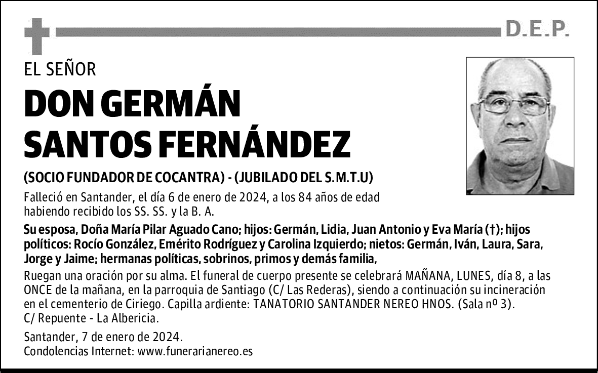 DON GERMÁN SANTOS FERNÁNDEZ