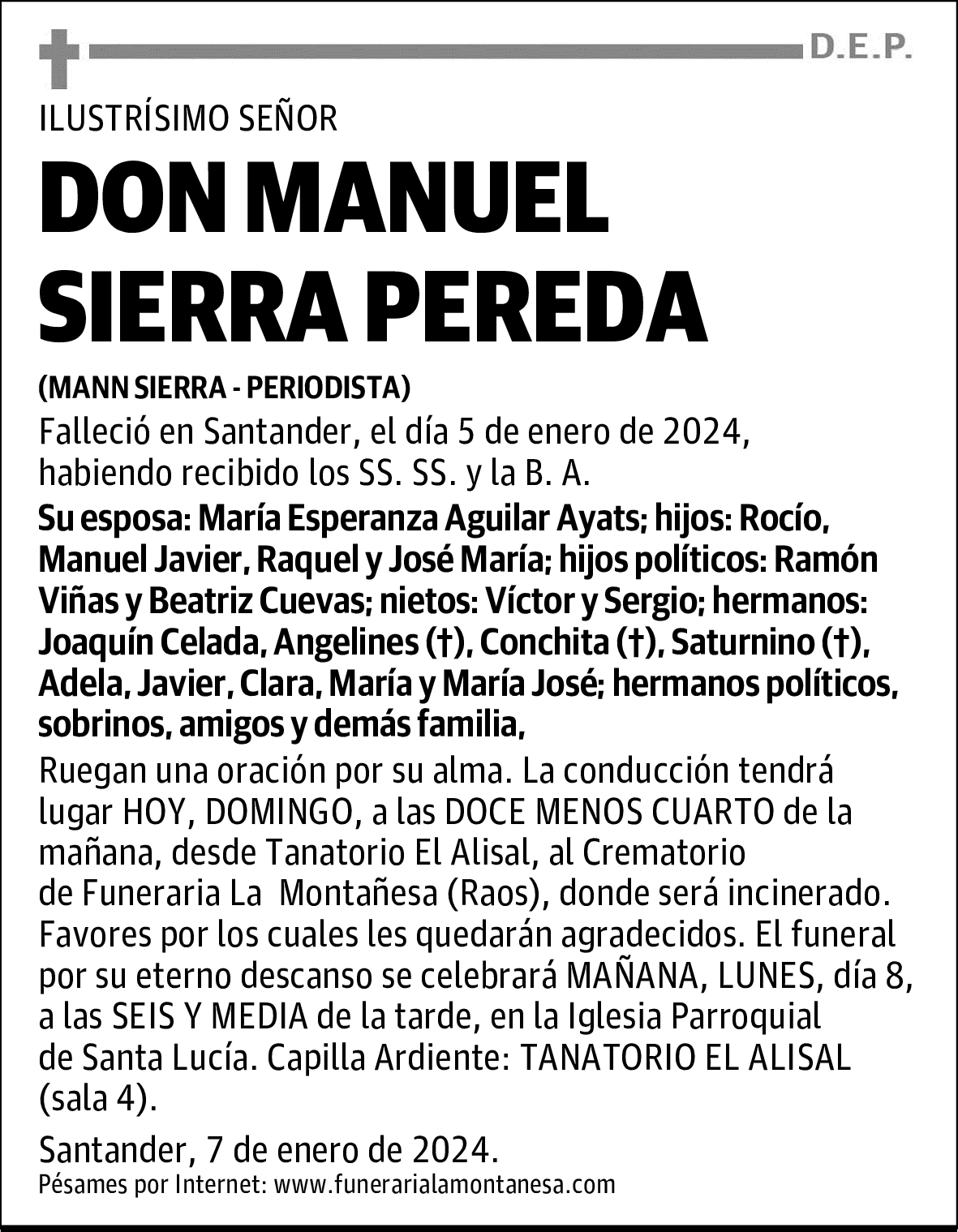 DON MANUEL SIERRA PEREDA
