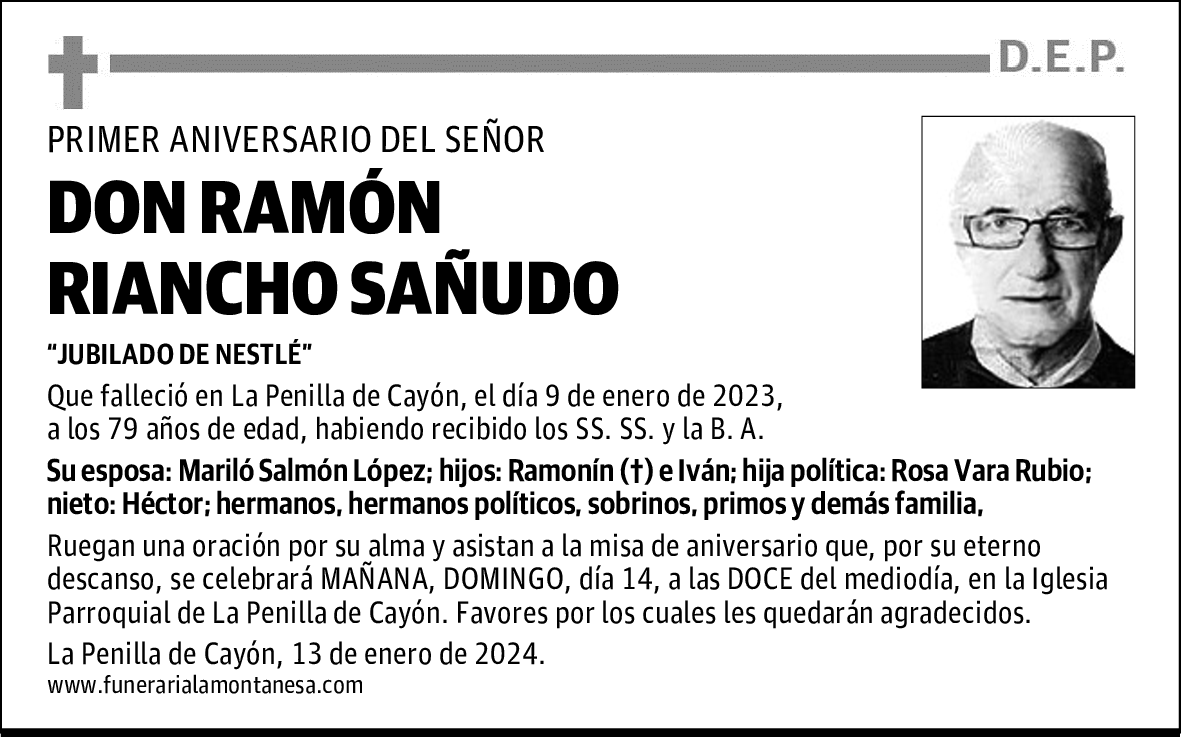 DON RAMÓN RIANCHO SAÑUDO