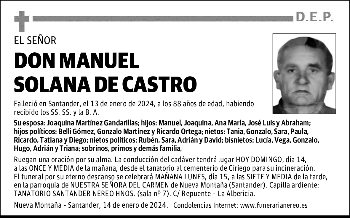 DON MANUEL SOLANA DE CASTRO