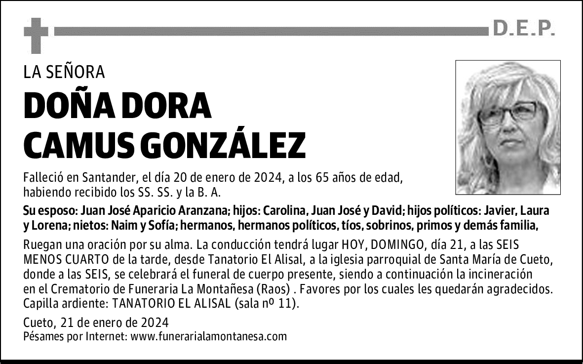 DOÑA DORA CAMUS GONZÁLEZ