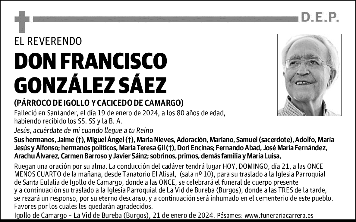 DON FRANCISCO GONZÁLEZ SÁEZ