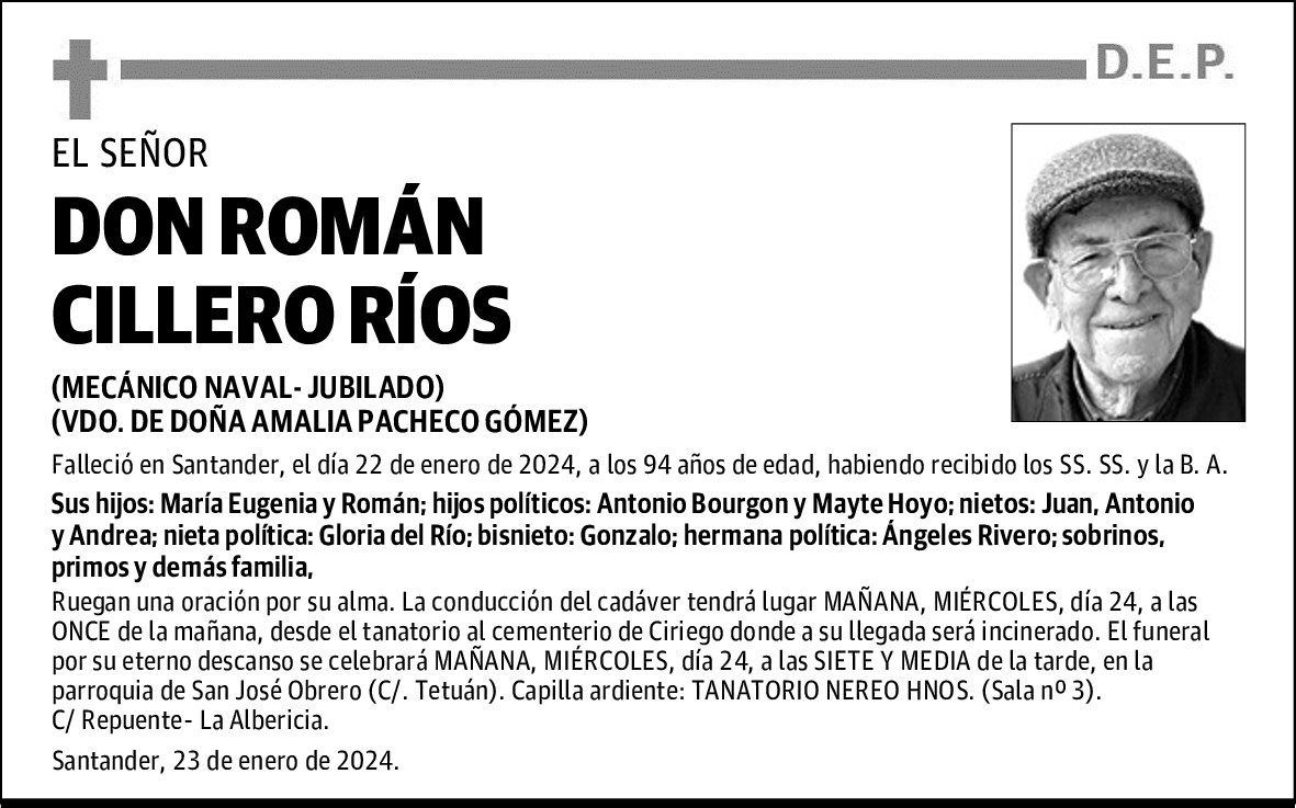 DON ROMÁN CILLERO RÍOS