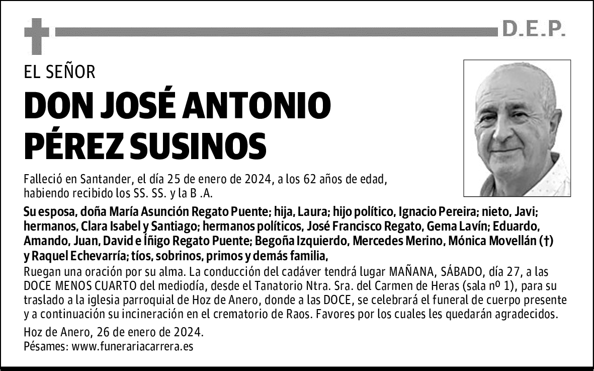 DON JOSÉ ANTONIO PÉREZ SUSINOS