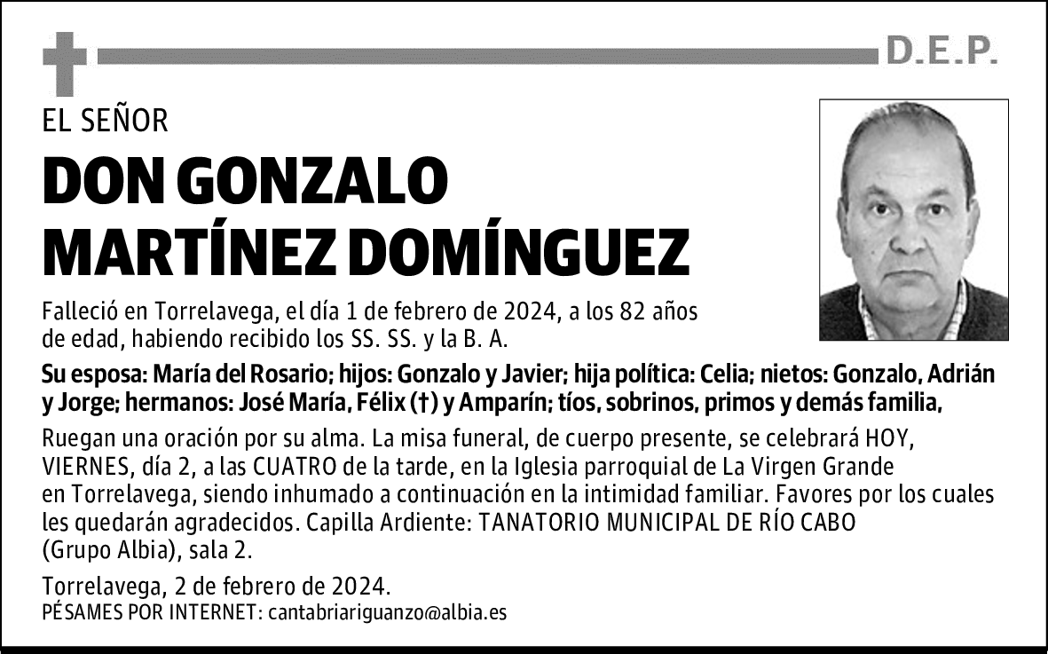 DON GONZALO MARTÍNEZ DOMÍNGUEZ
