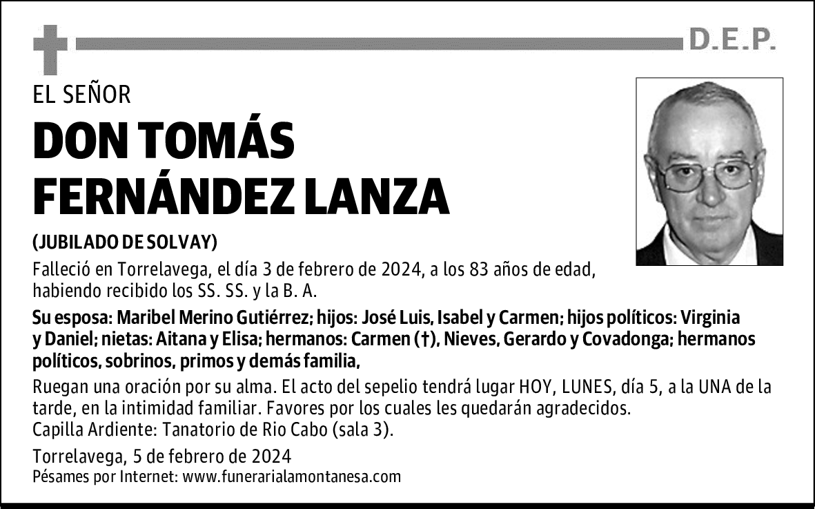 DON TOMÁS FERNÁNDEZ LANZA