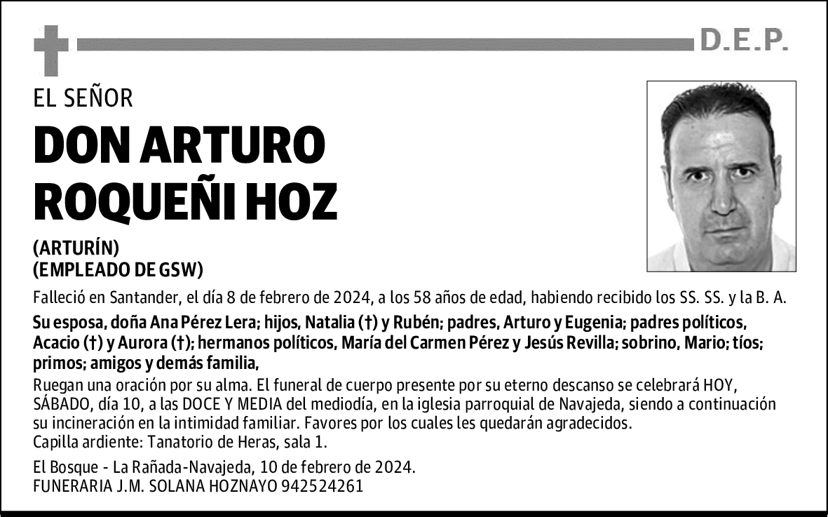 DON ARTURO ROQUEÑI HOZ