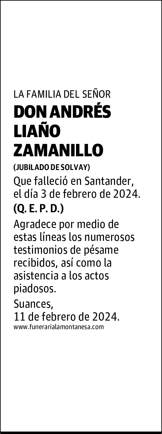 DON ANDRÉS LIAÑO ZAMANILLO