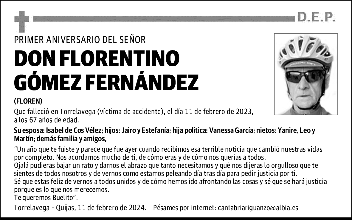 DON FLORENTINO GÓMEZ FERNÁNDEZ