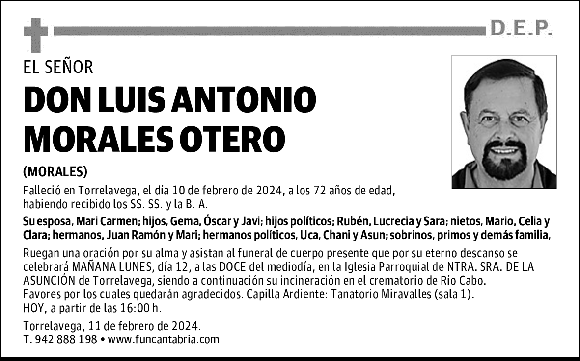 DON LUIS ANTONIO MORALES OTERO