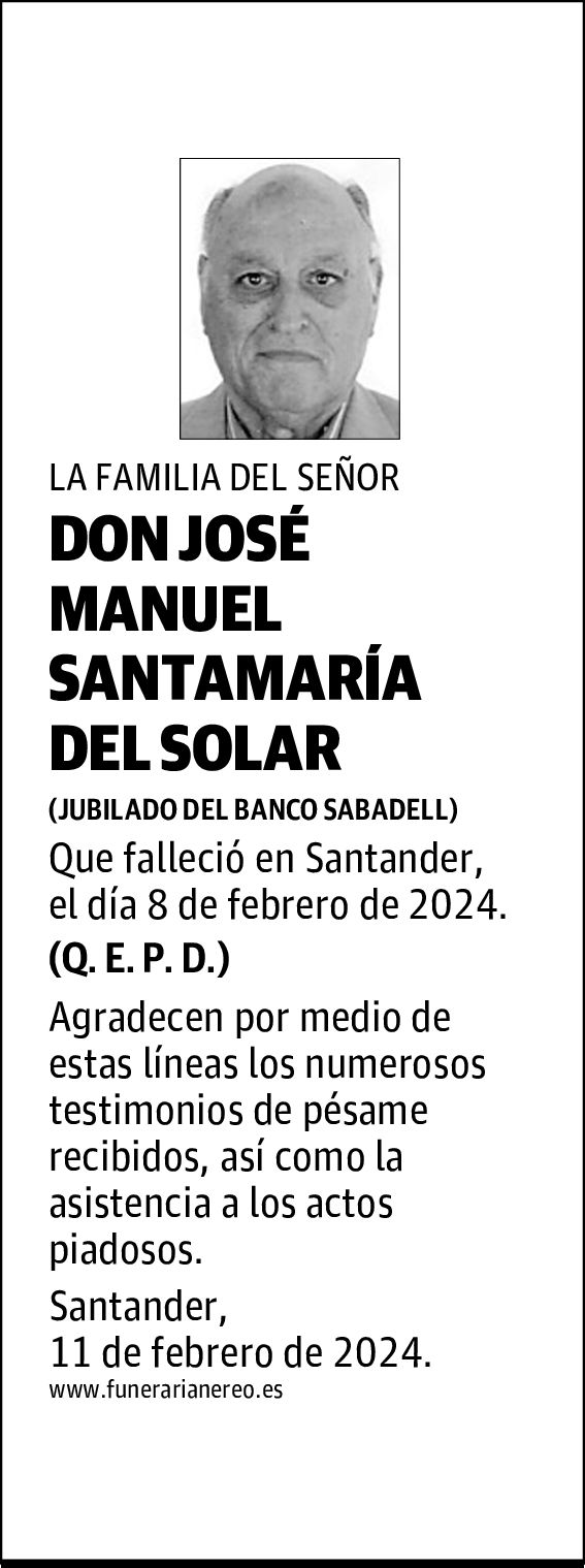 DON JOSÉ MANUEL SANTAMARÍA DEL SOLAR