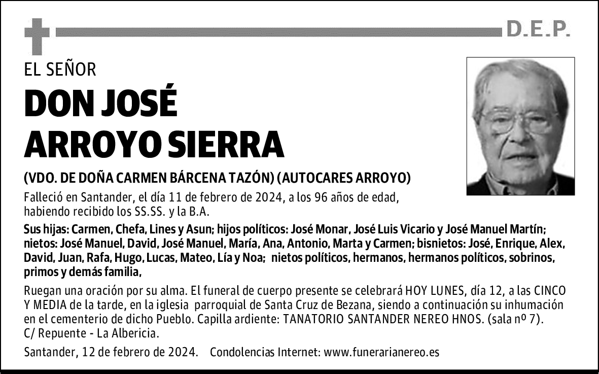 DON JOSÉ ARROYO SIERRA