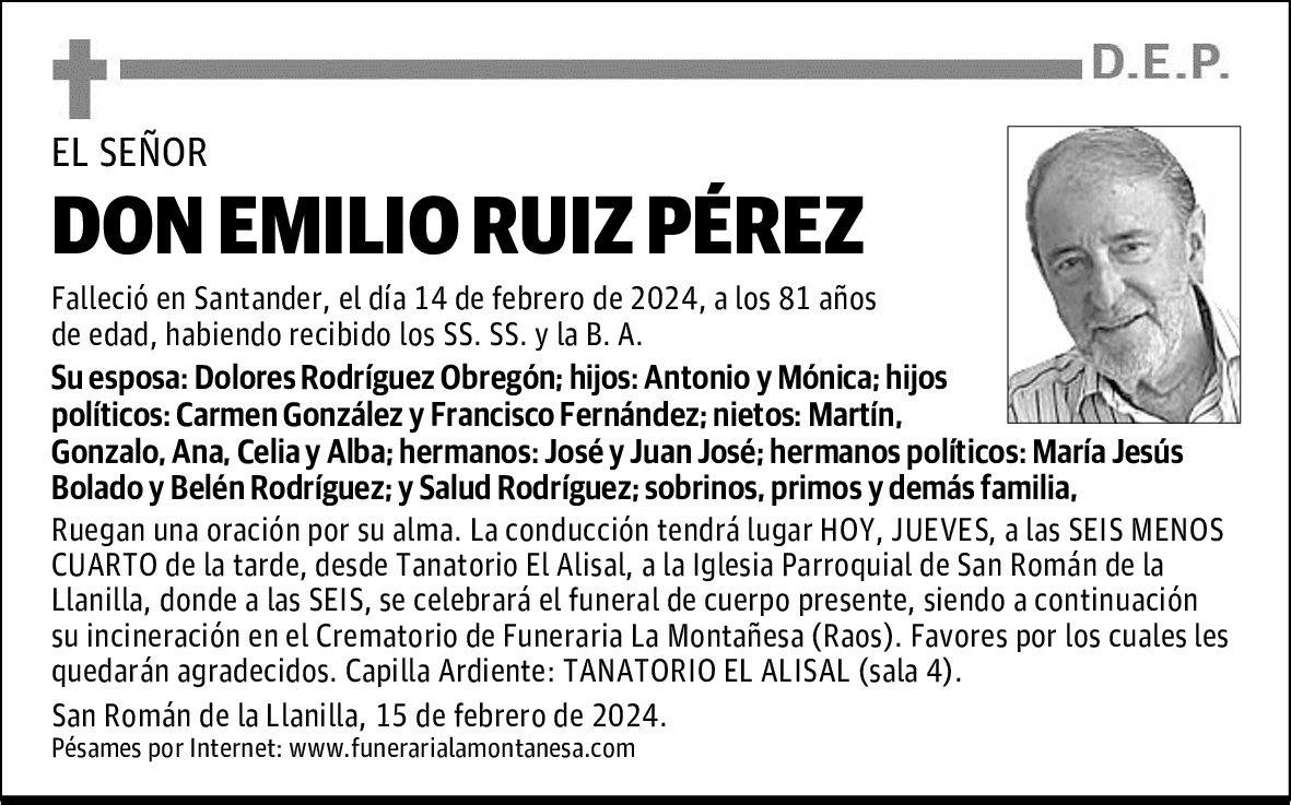 DON EMILIO RUIZ PÉREZ