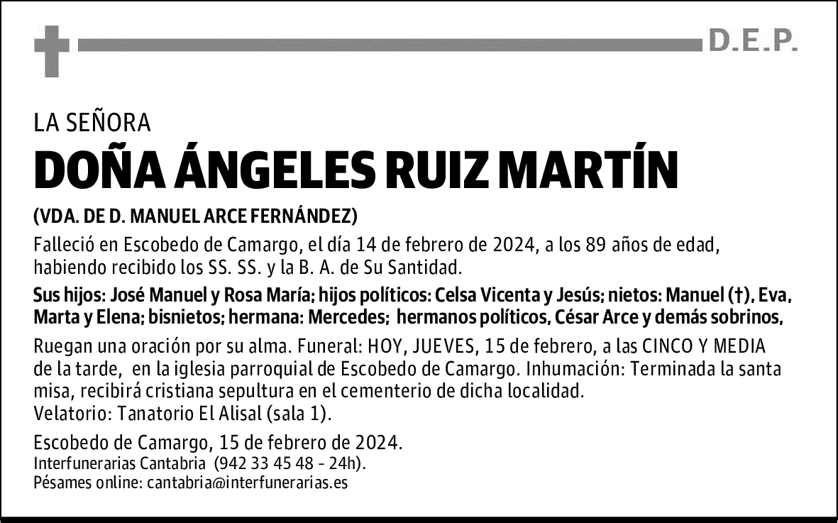 DOÑA ÁNGELES RUIZ MARTÍN