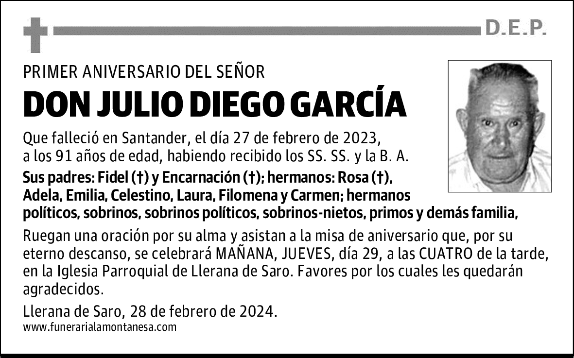 DON JULIO DIEGO GARCÍA