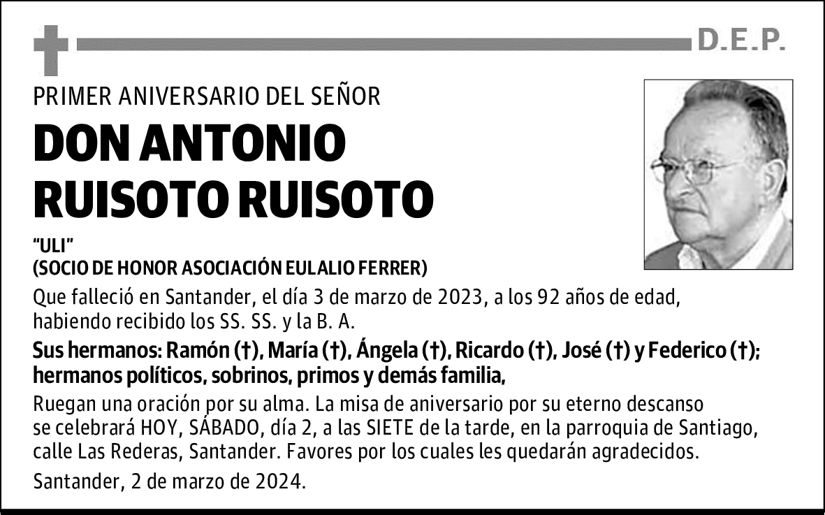 DON ANTONIO RUISOTO RUISOTO