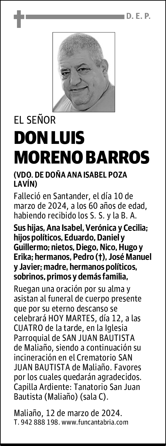 DON LUIS MORENO BARROS