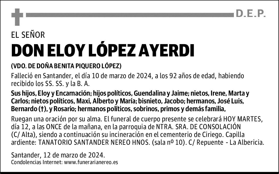 DON ELOY LÓPEZ AYERDI