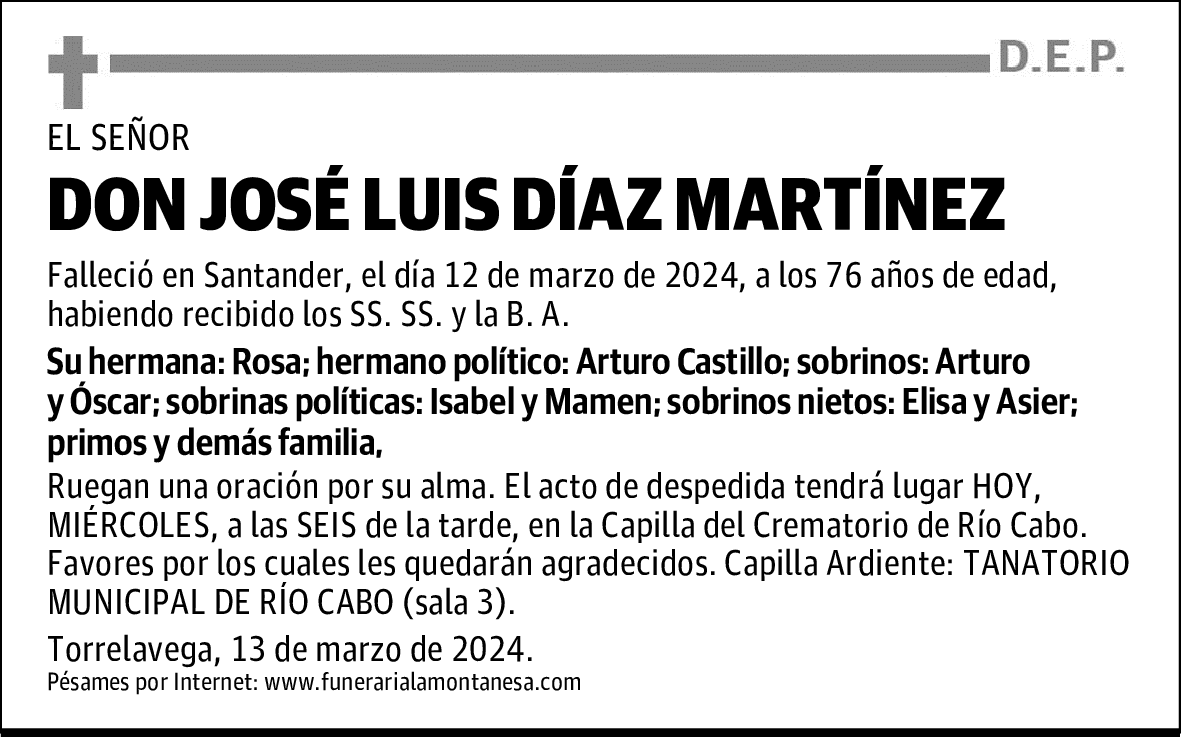 DON JOSÉ LUIS DÍAZ MARTÍNEZ