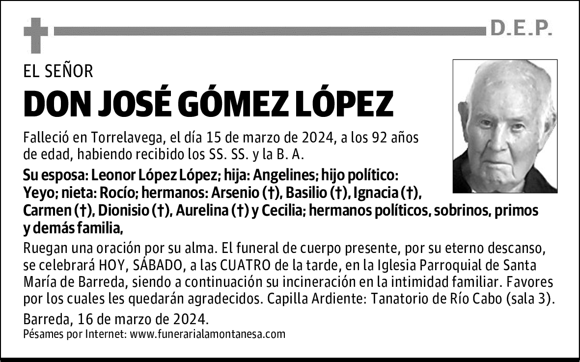DON JOSÉ GÓMEZ LÓPEZ