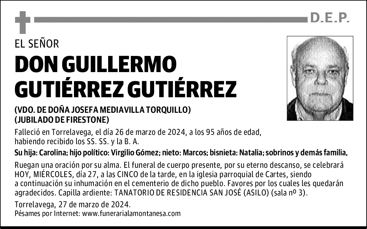 DON GUILLERMO GUTIÉRREZ GUTIÉRREZ