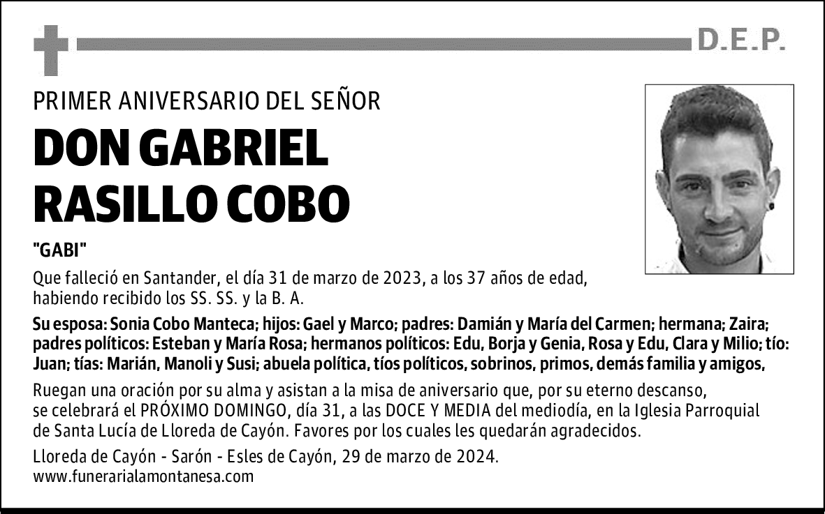 DON GABRIEL RASILLO COBO