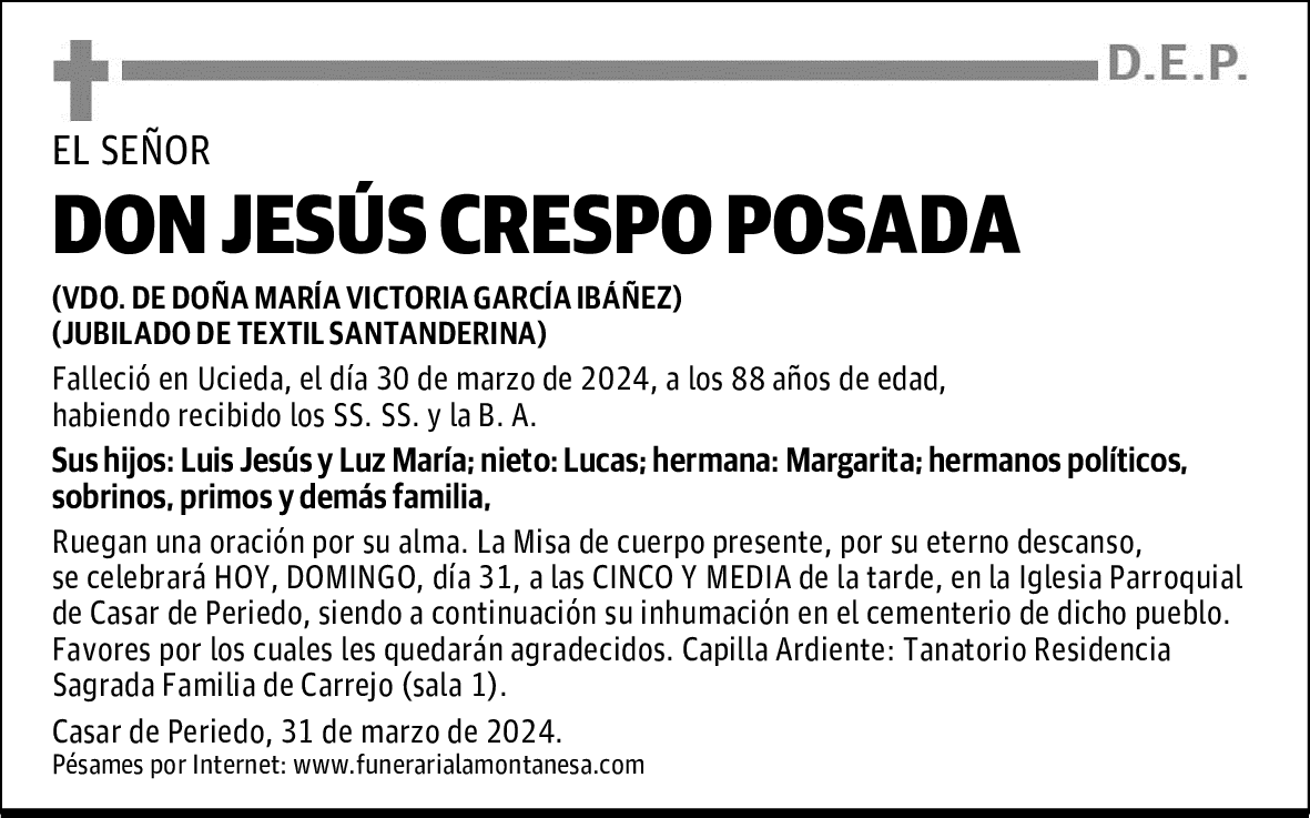 DON JESÚS CRESPO POSADA